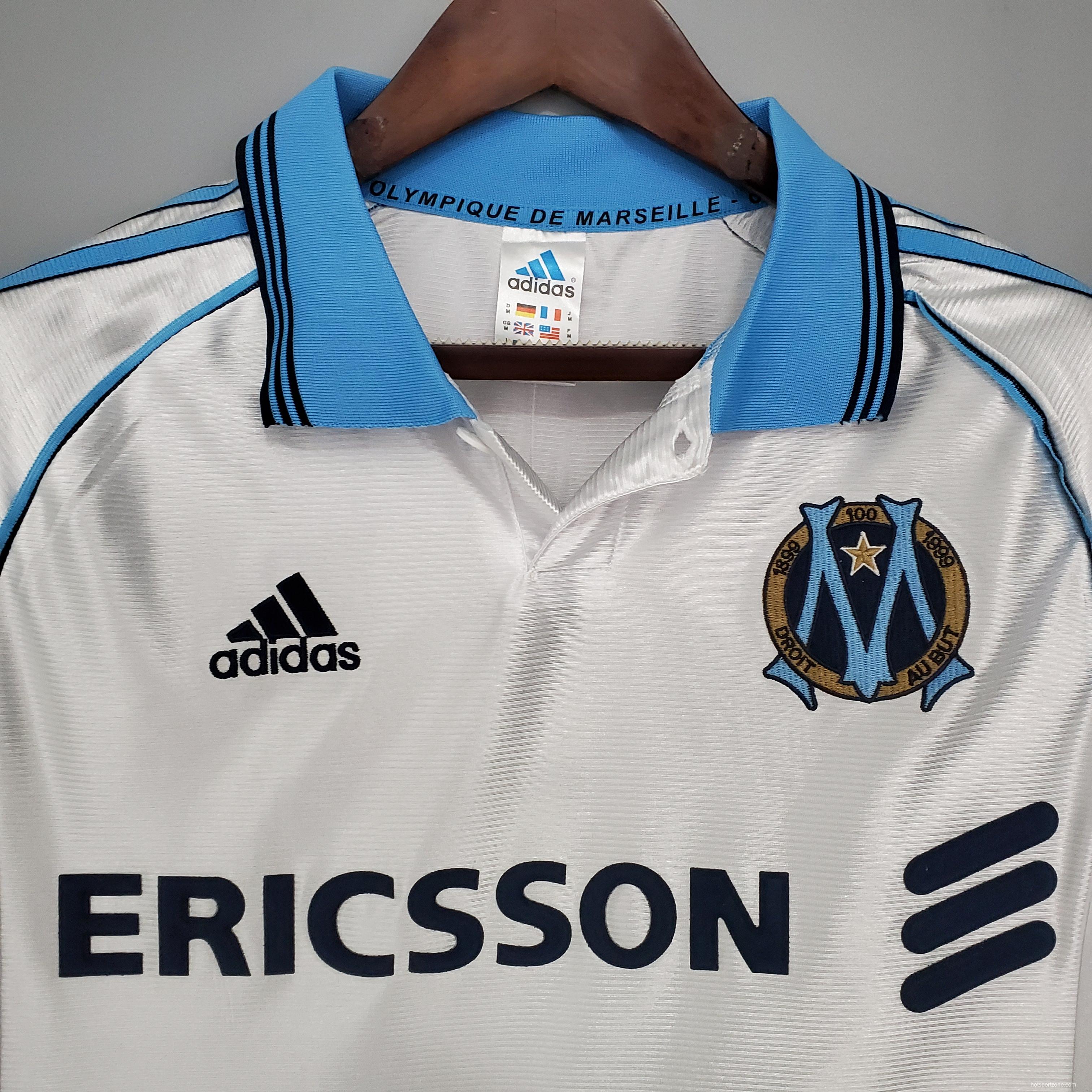 Retro 98/99 Marseille home Soccer Jersey