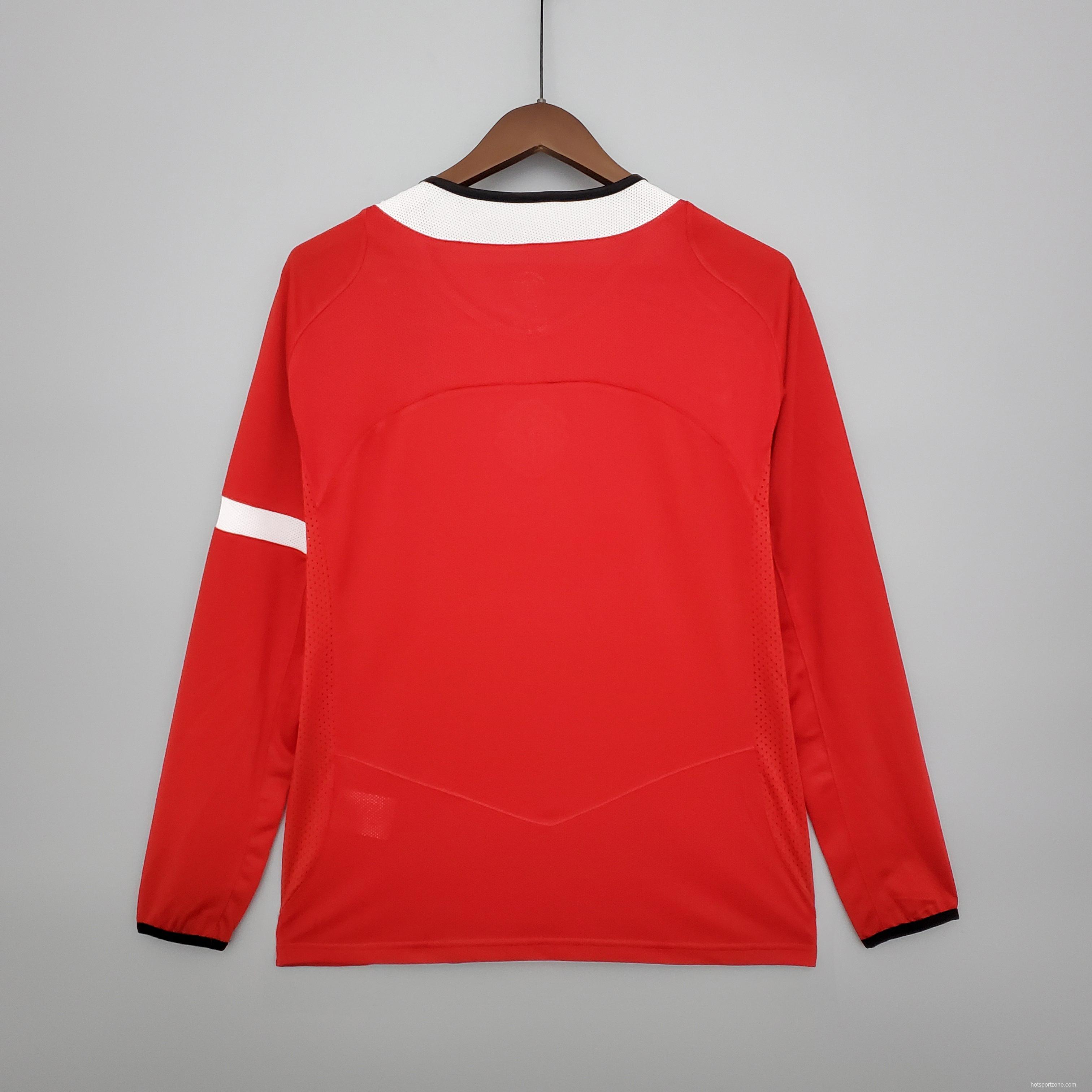 Retro Manchester United long sleeve 04/06 home Soccer Jersey