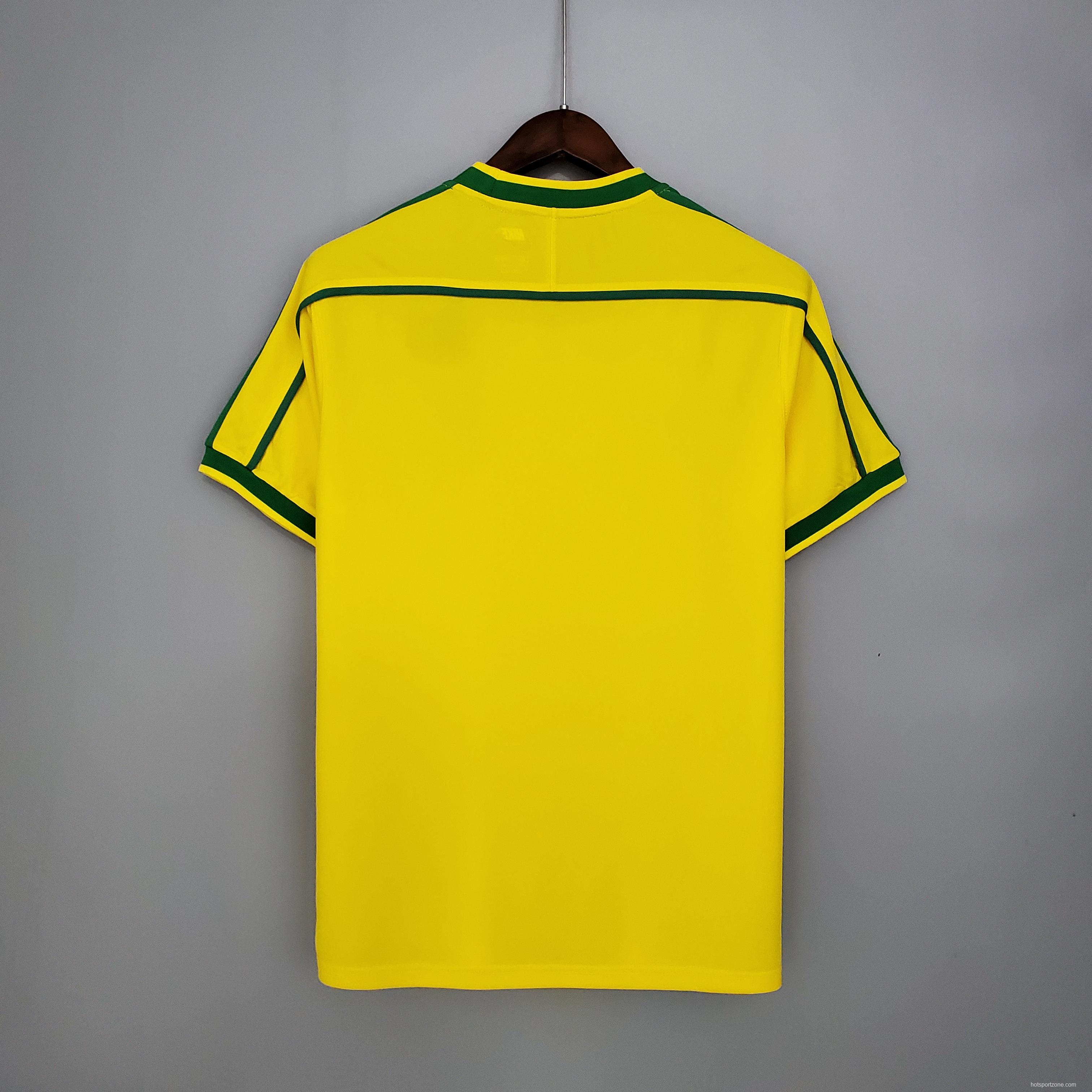 Retro Brazil 1998 home Soccer Jersey