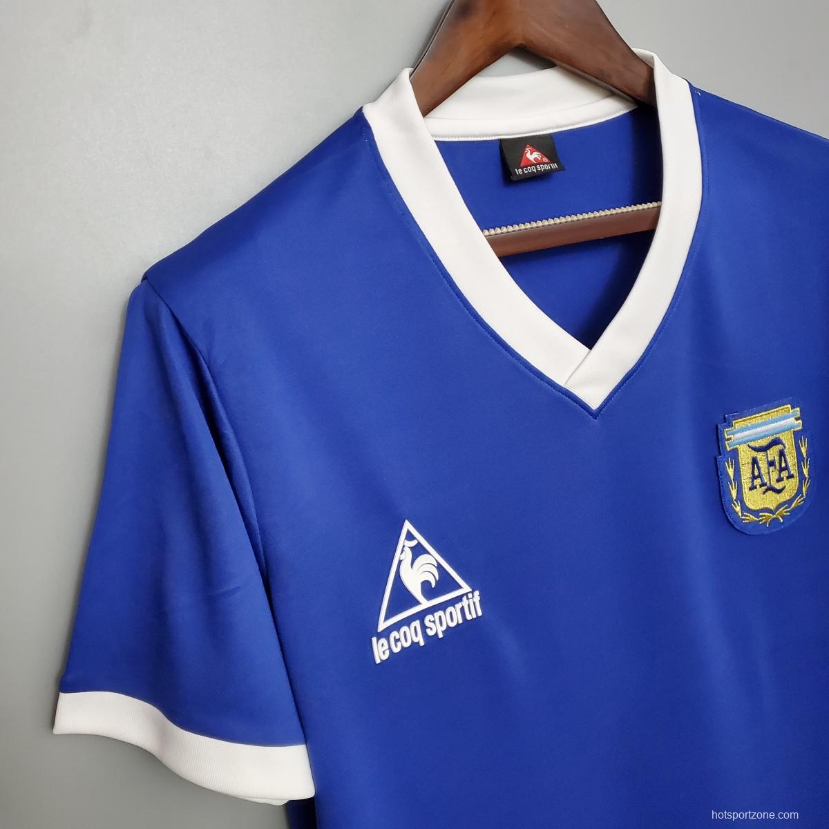 Retro Argentina 1986 away Soccer Jersey