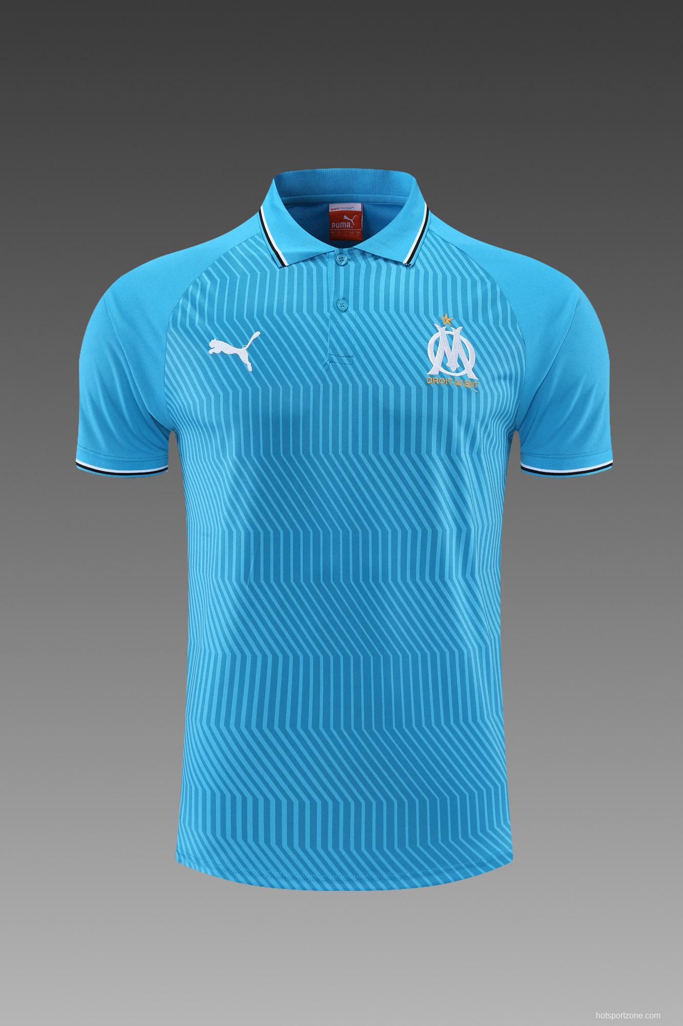 Olympique de Marseille POLO kit Royal Blue (not supported to be sold separately)