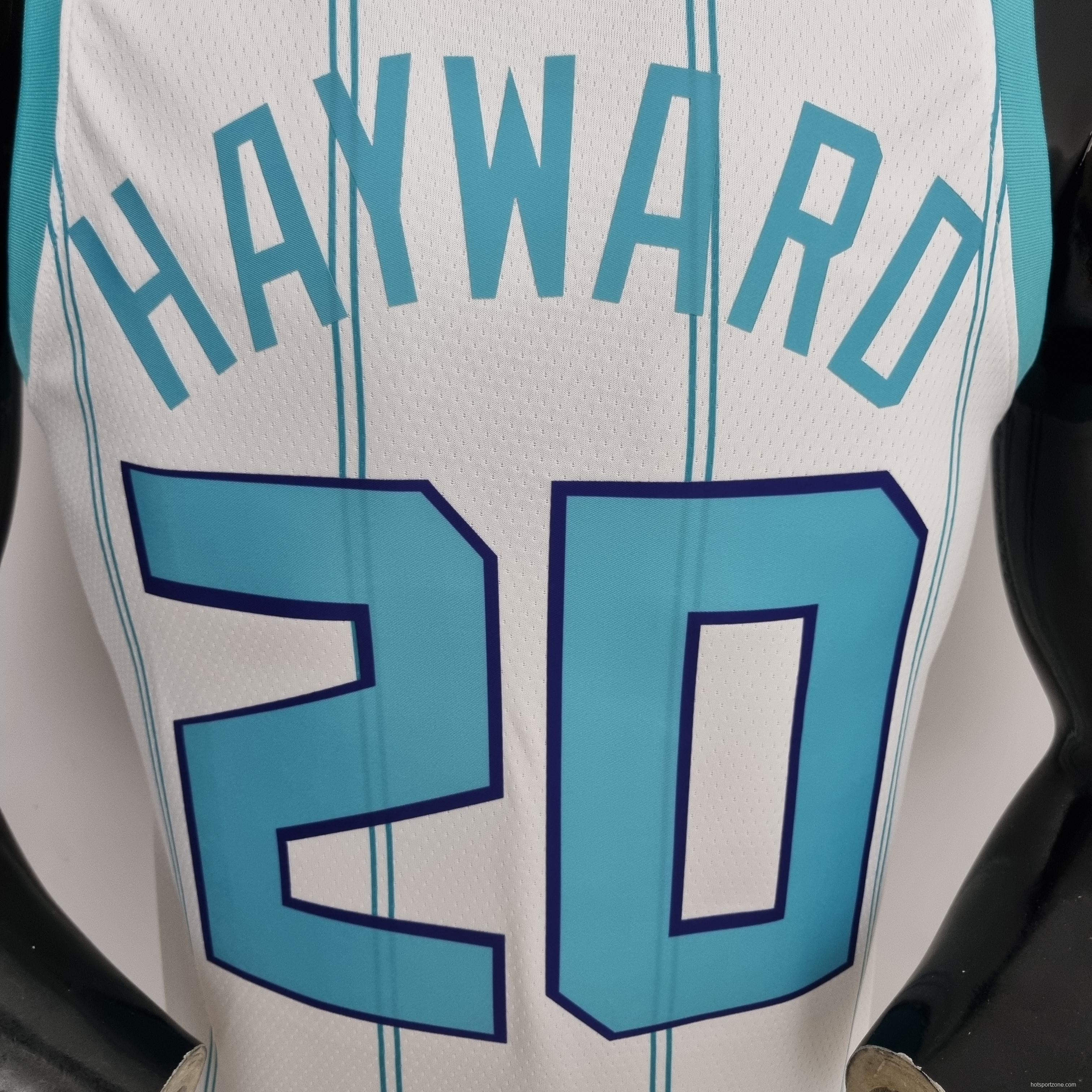 75th Anniversary Hayward #20 Charlotte Hornets White NBA Jersey