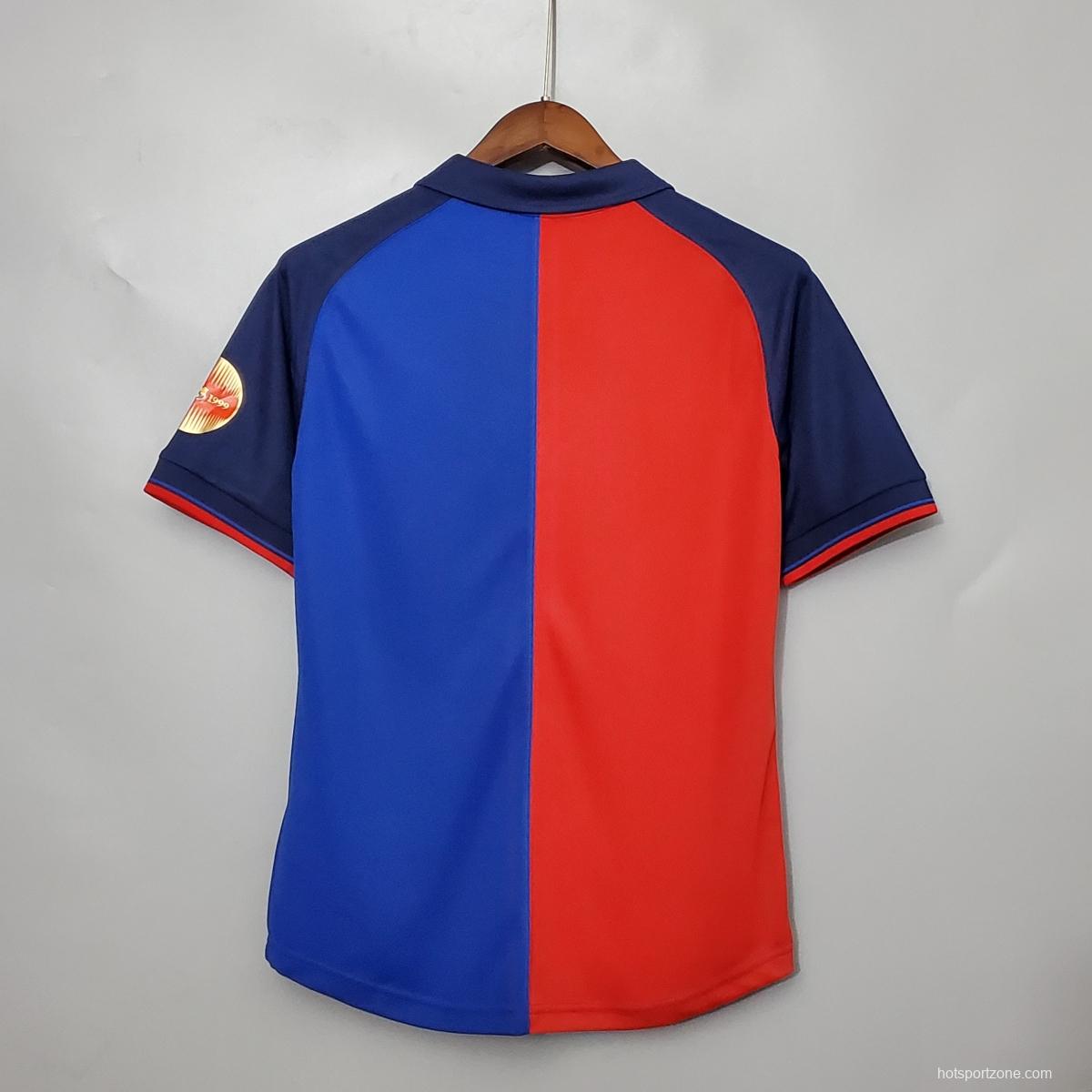 Retro 99/00 Barcelona 100th Anniversary version home Soccer Jersey