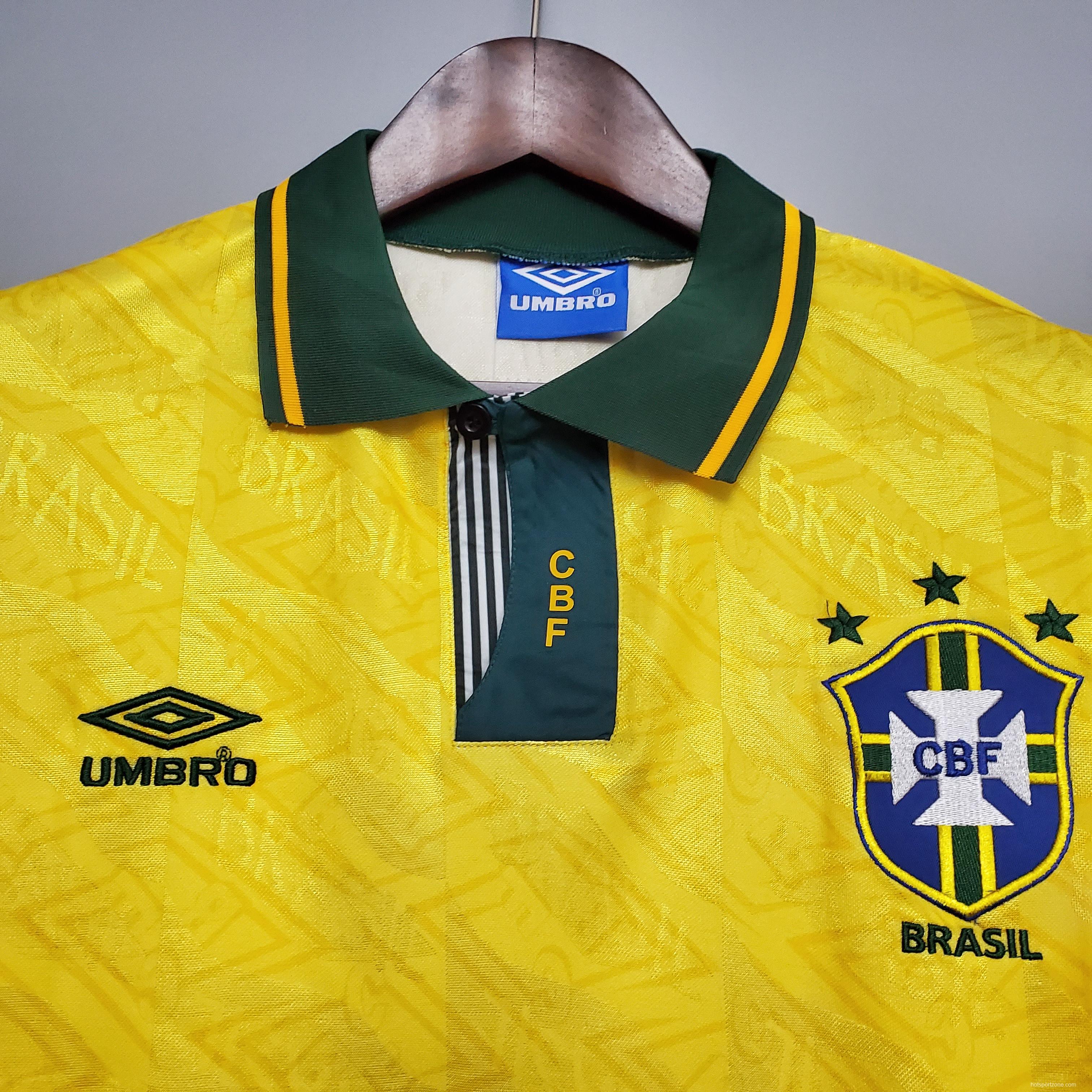 Retro Brazil 91/93 home Soccer Jersey