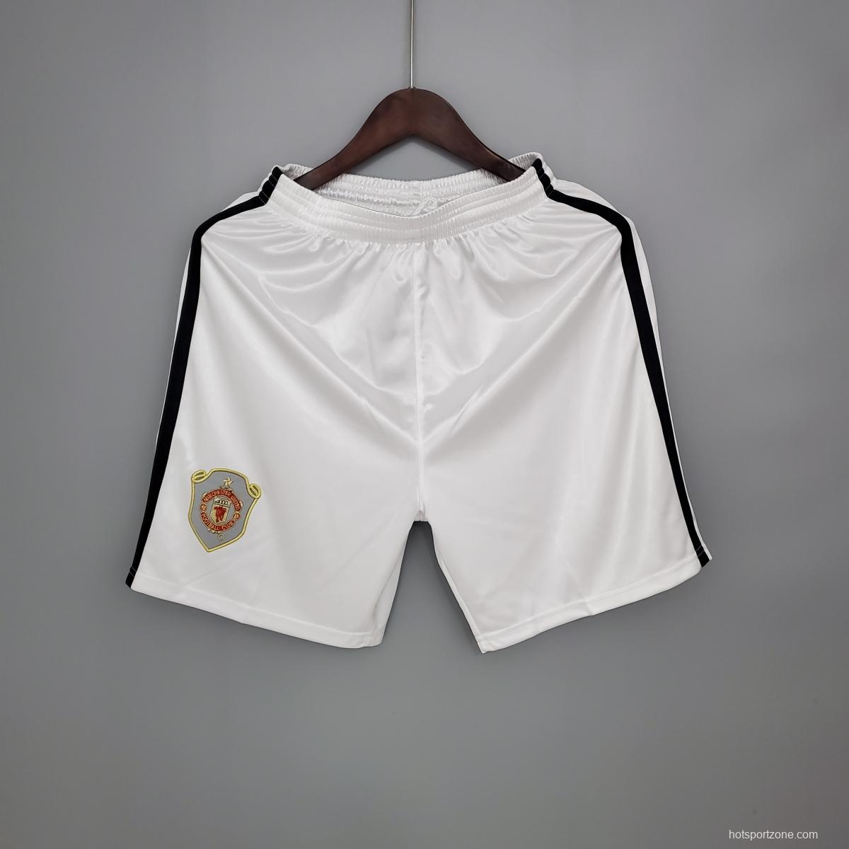 Retro shorts Manchester United 99/00 home white Soccer Jersey