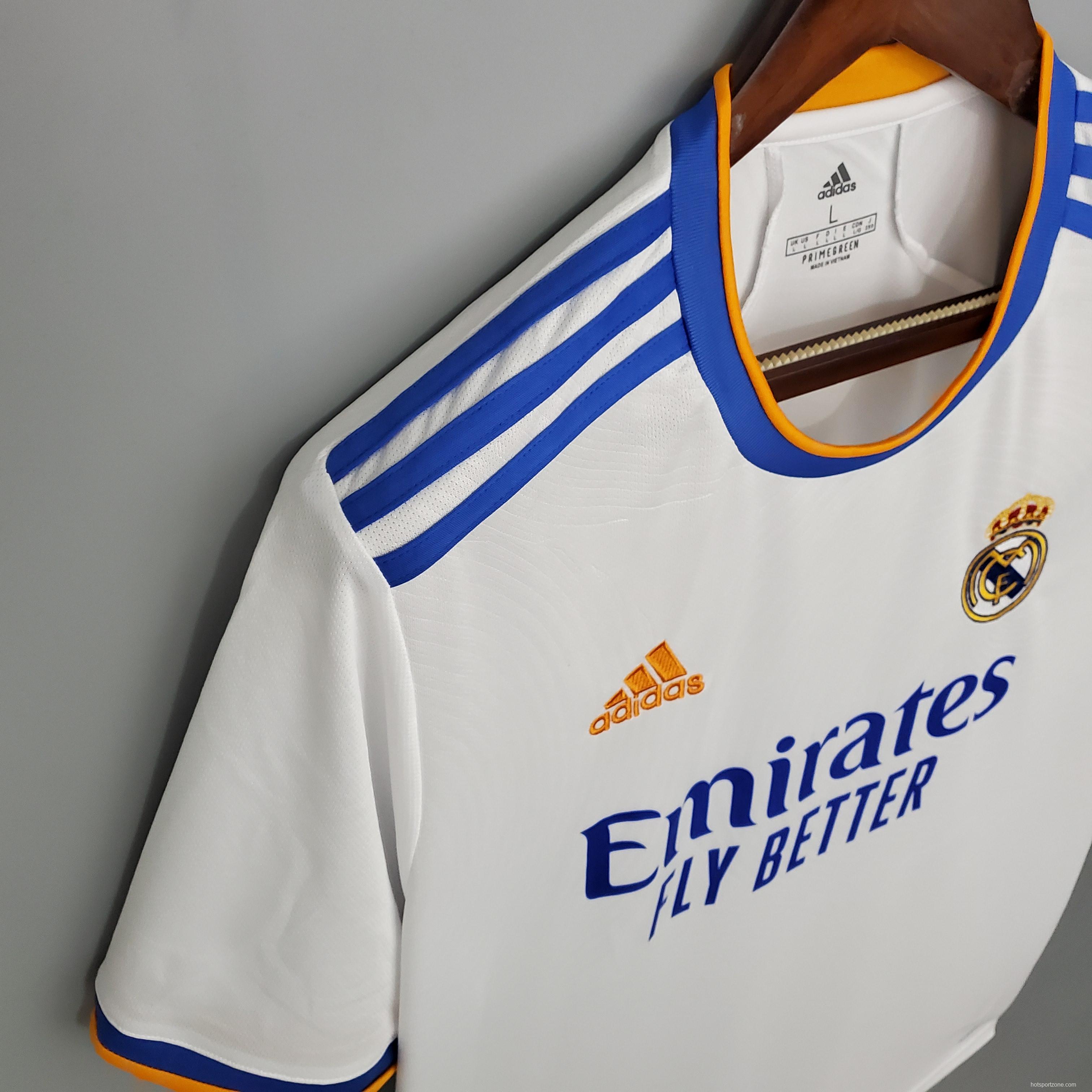 21/22 Real Madrid home Soccer Jersey