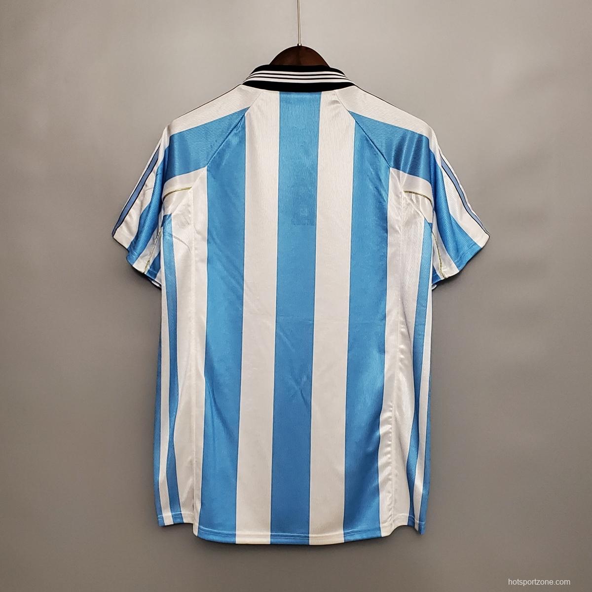Retro Argentina 1998 home Soccer Jersey