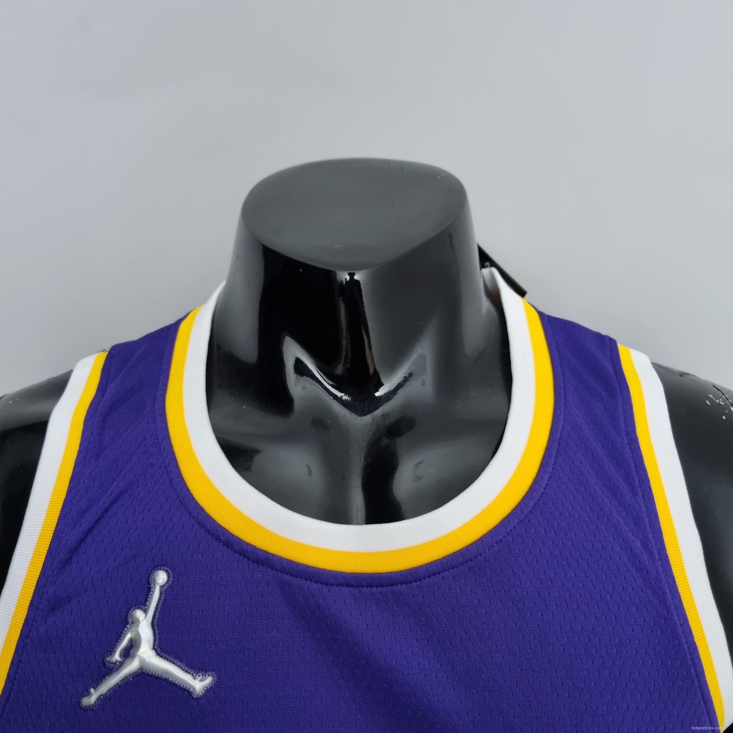 75th Anniversary Davis #3 Los Angeles Lakers Jordan Purple NBA Jersey