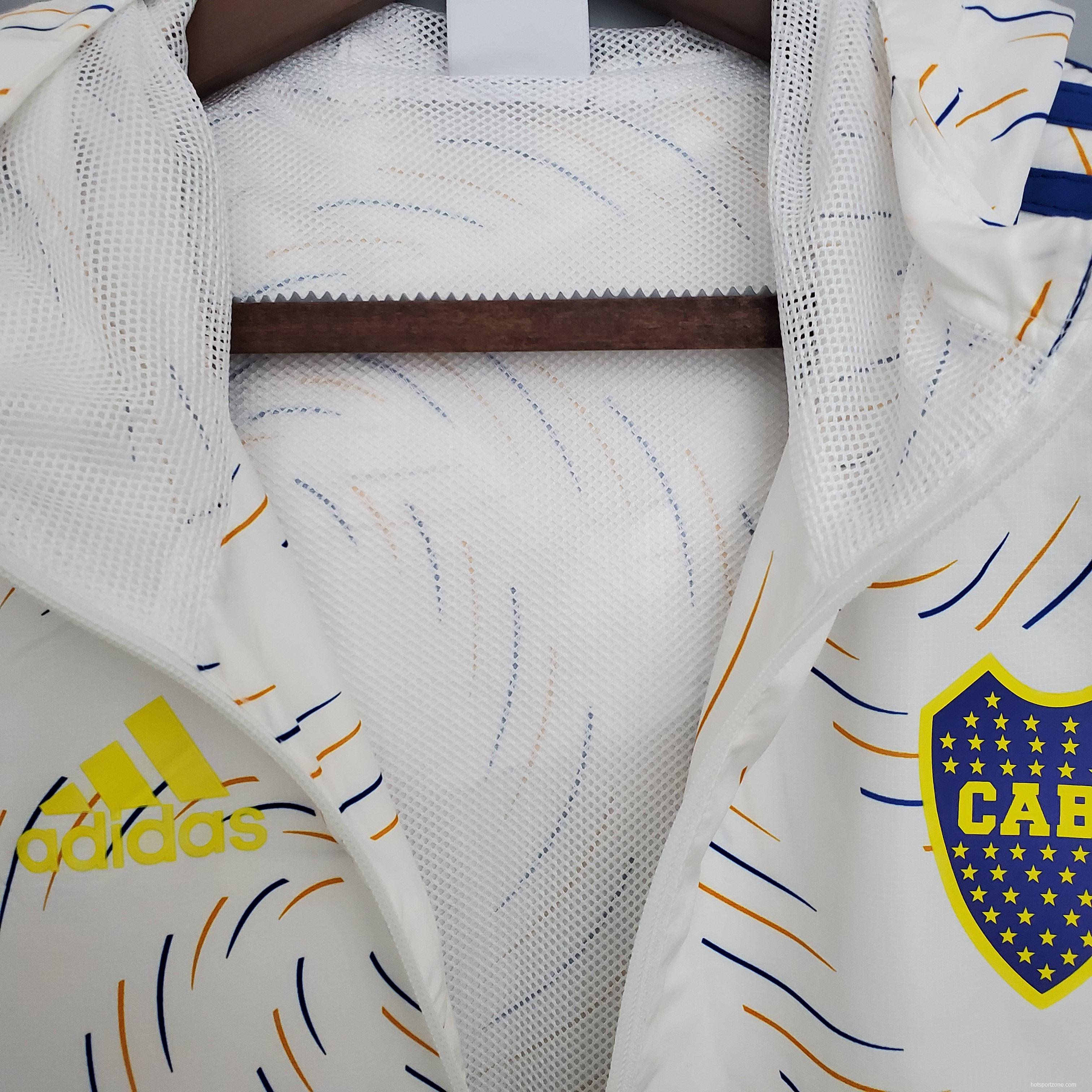 Windbreaker Boca Juniors White Soccer Jersey