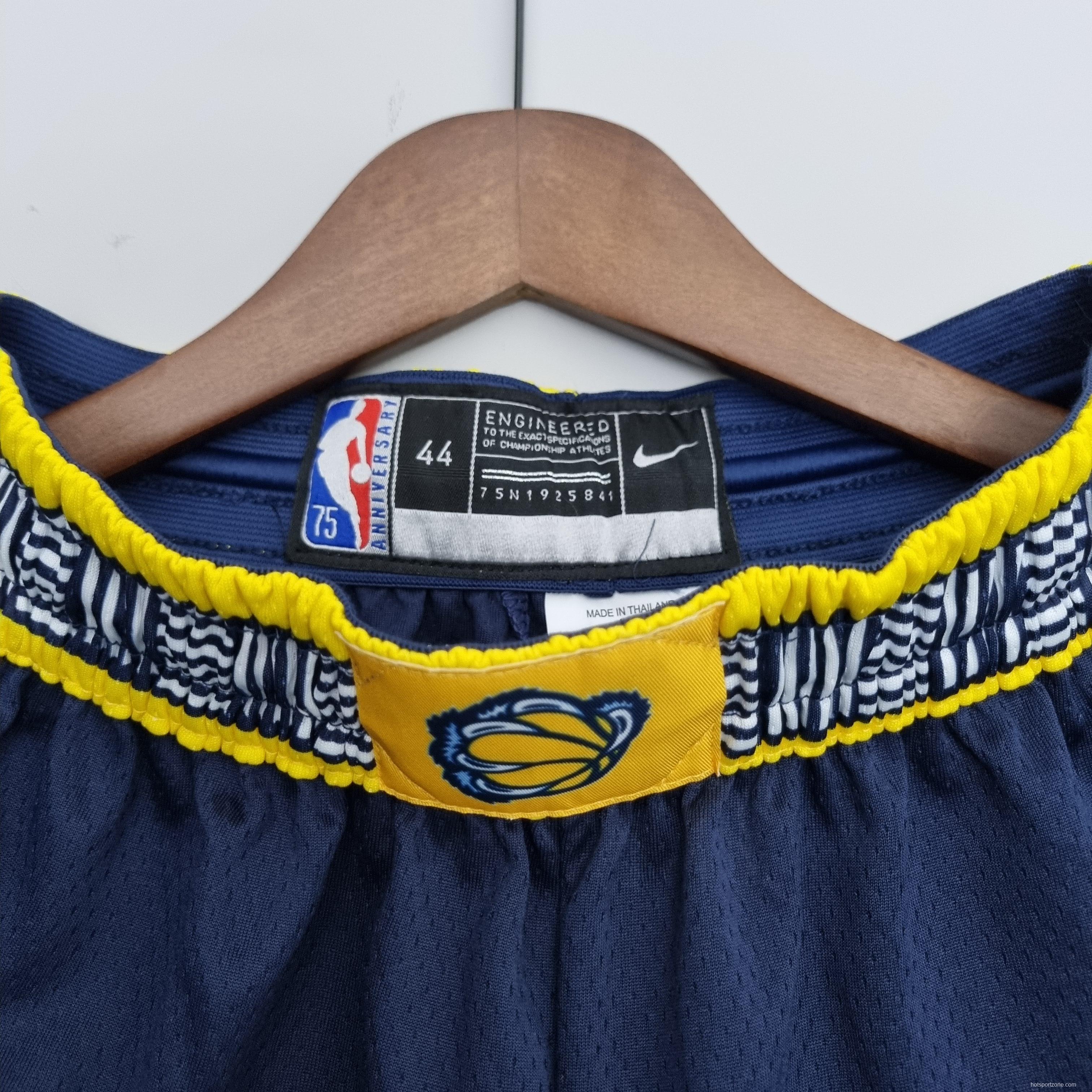 2022 Memphis Grizzlies Urban Edition Royal Blue Shorts NBA