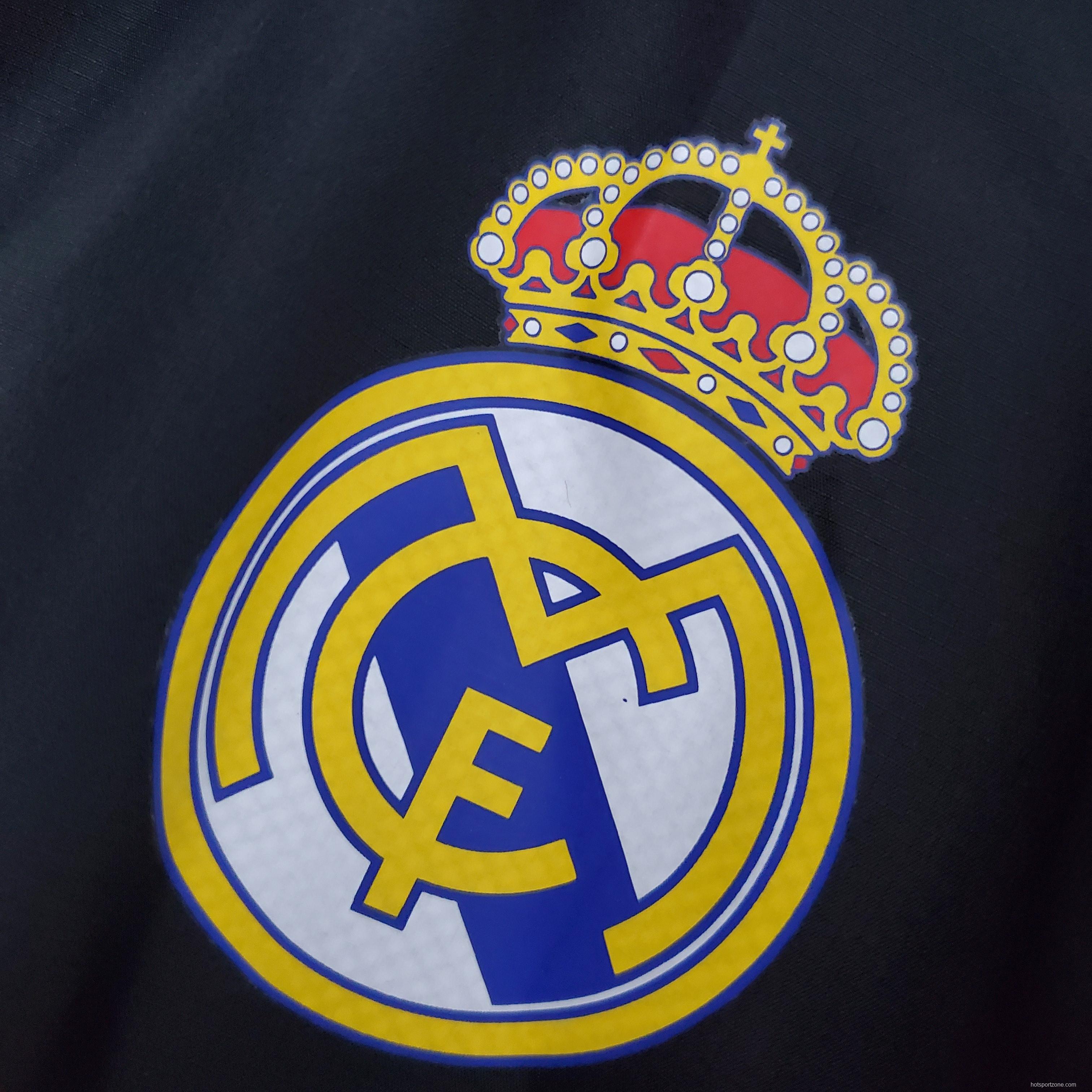 2022 Real Madrid Windbreaker Black Soccer Jersey