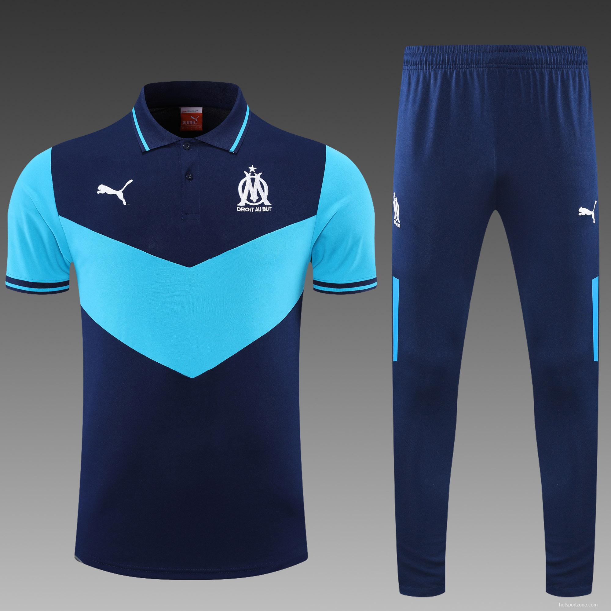 Olympique de Marseille POLO kit royal blue (not sold separately)