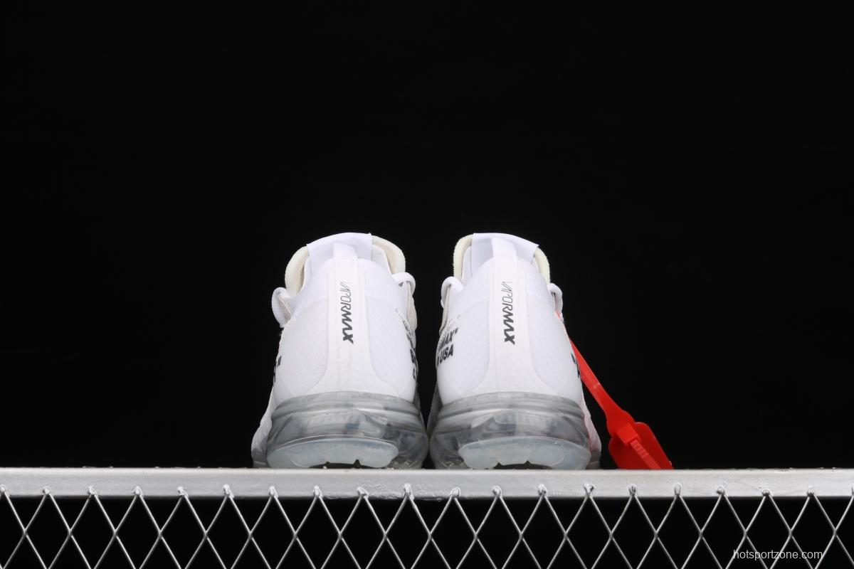 OFF-White x NIKE Vapor Max joint name steam air cushion jogging shoes AA3831-100
