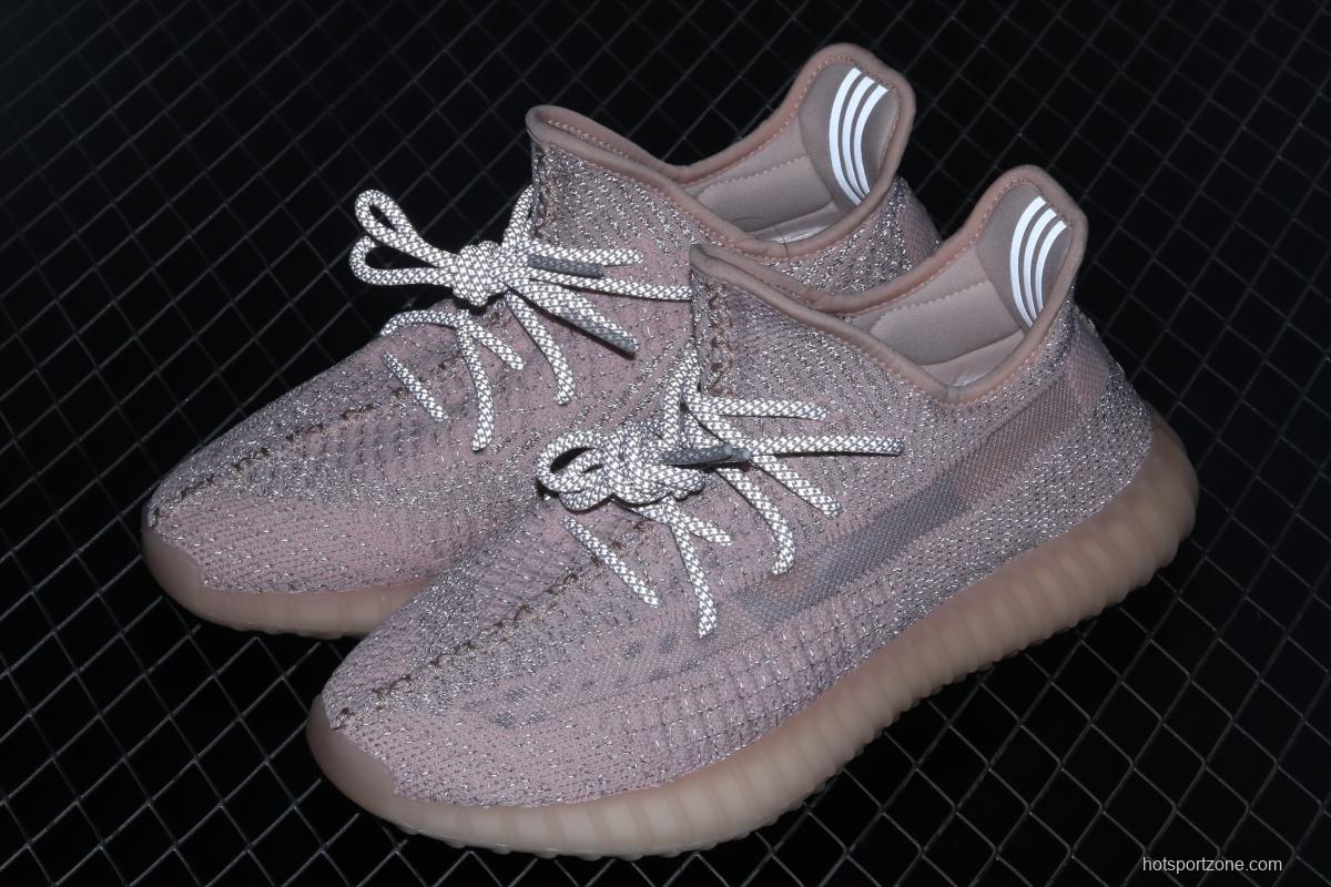 Adidas Yeezy 350 Boost V2 Synth FV5666 Darth Coconut 350 second generation silver powder hollowed out all over the sky BASF Boost original bottom