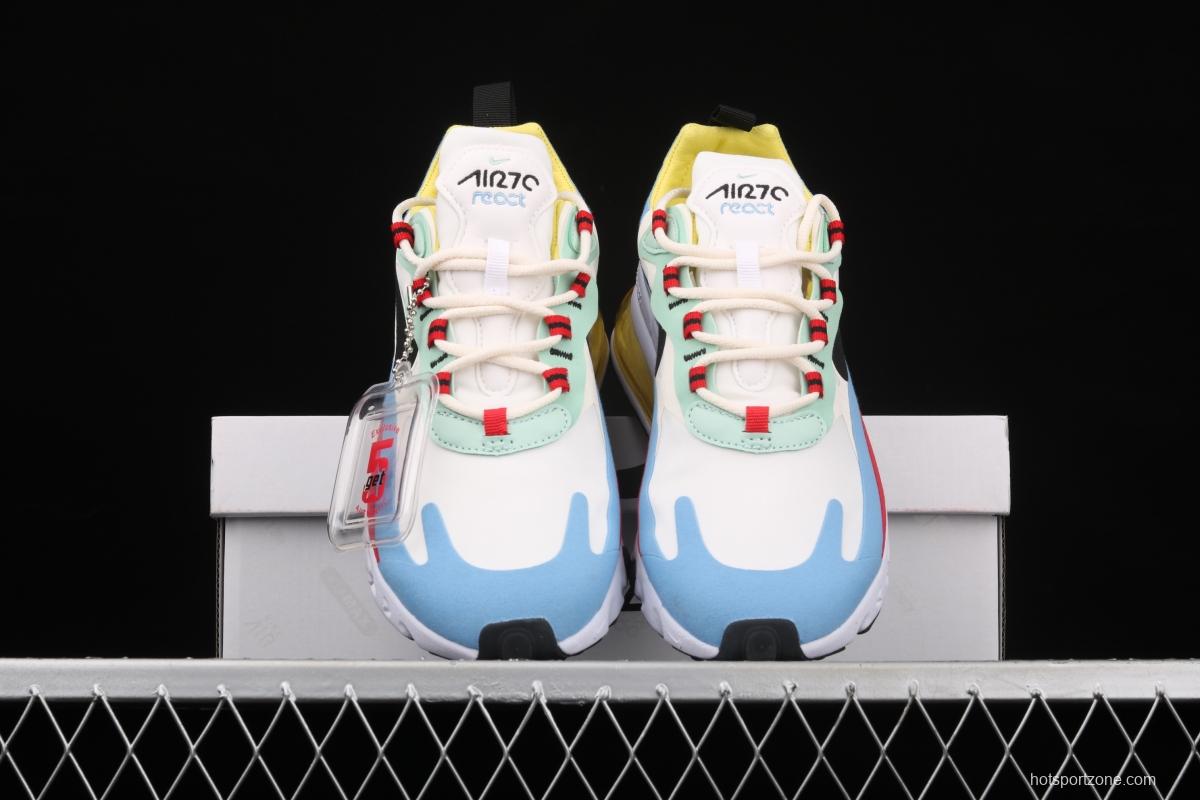 NIKE Air Max 270React new high-frequency mesh function half-palm air cushion running shoes AT6174-002