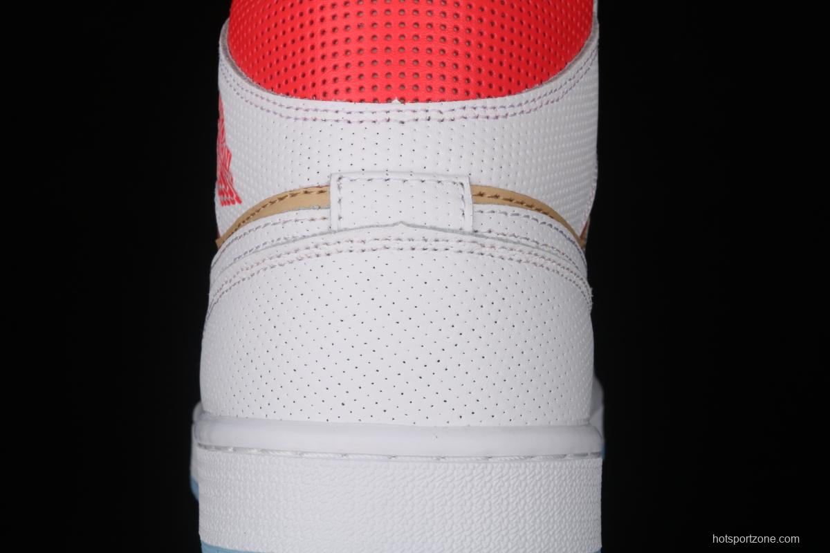 Air Jordan 1 Mid SE sesame color Zhong Bang basketball shoes CZ0774-200