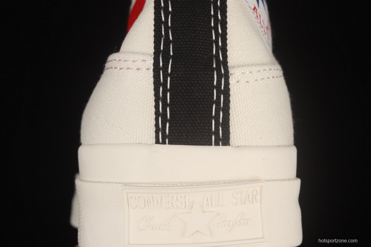 Converse All Star x CDG 2021 Sichuan Jiubao Ling co-named 1CL877 high-top casual board shoes.