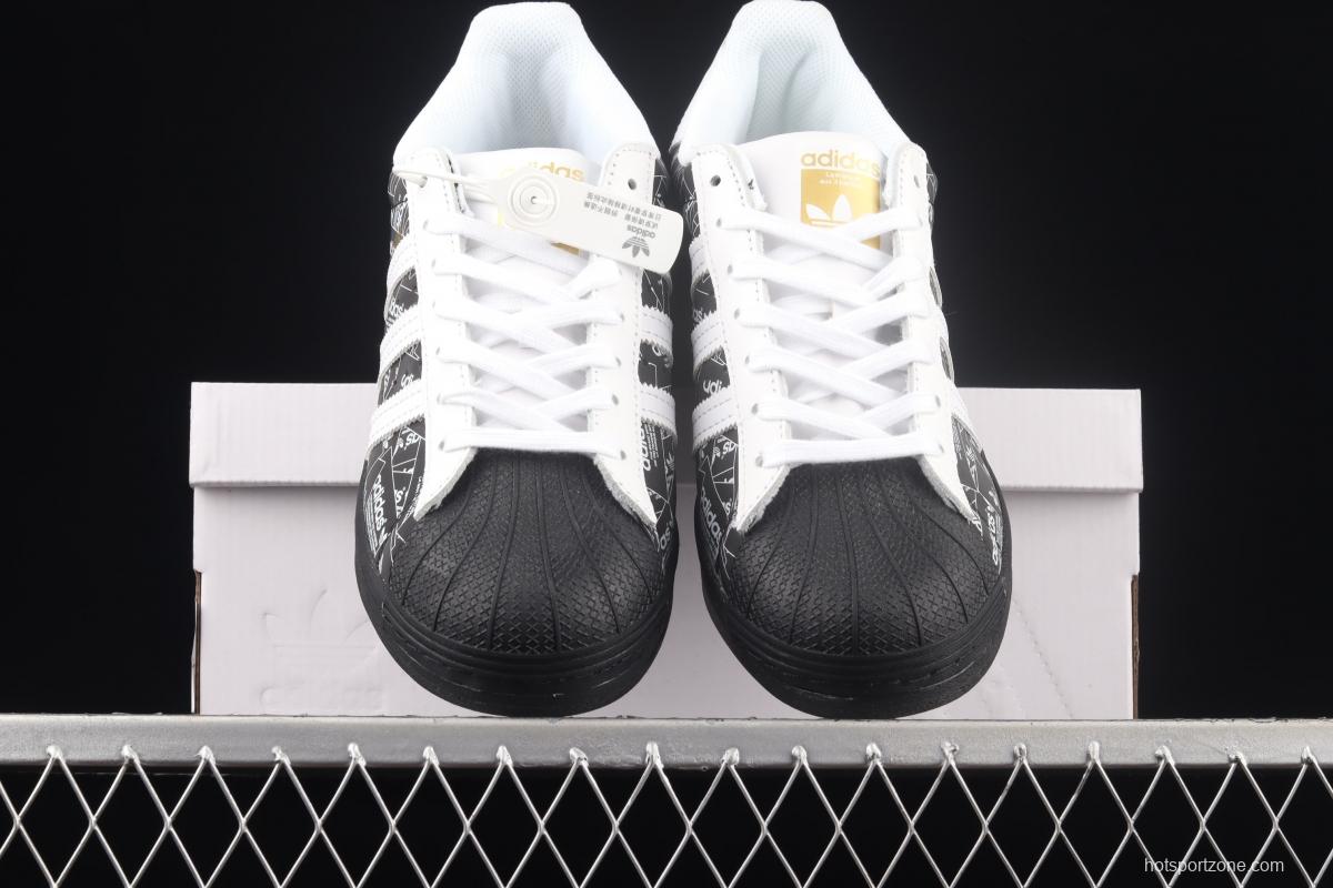 Adidas Originals Superstar FV2820 shell head printed with logo 3M reflective classic sports shoes