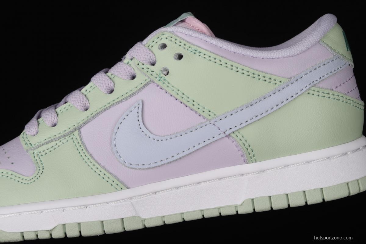 NIKE SB DUNK Low Prm white light purple color SB buckle rebound fashion leisure board shoes DD1503-600