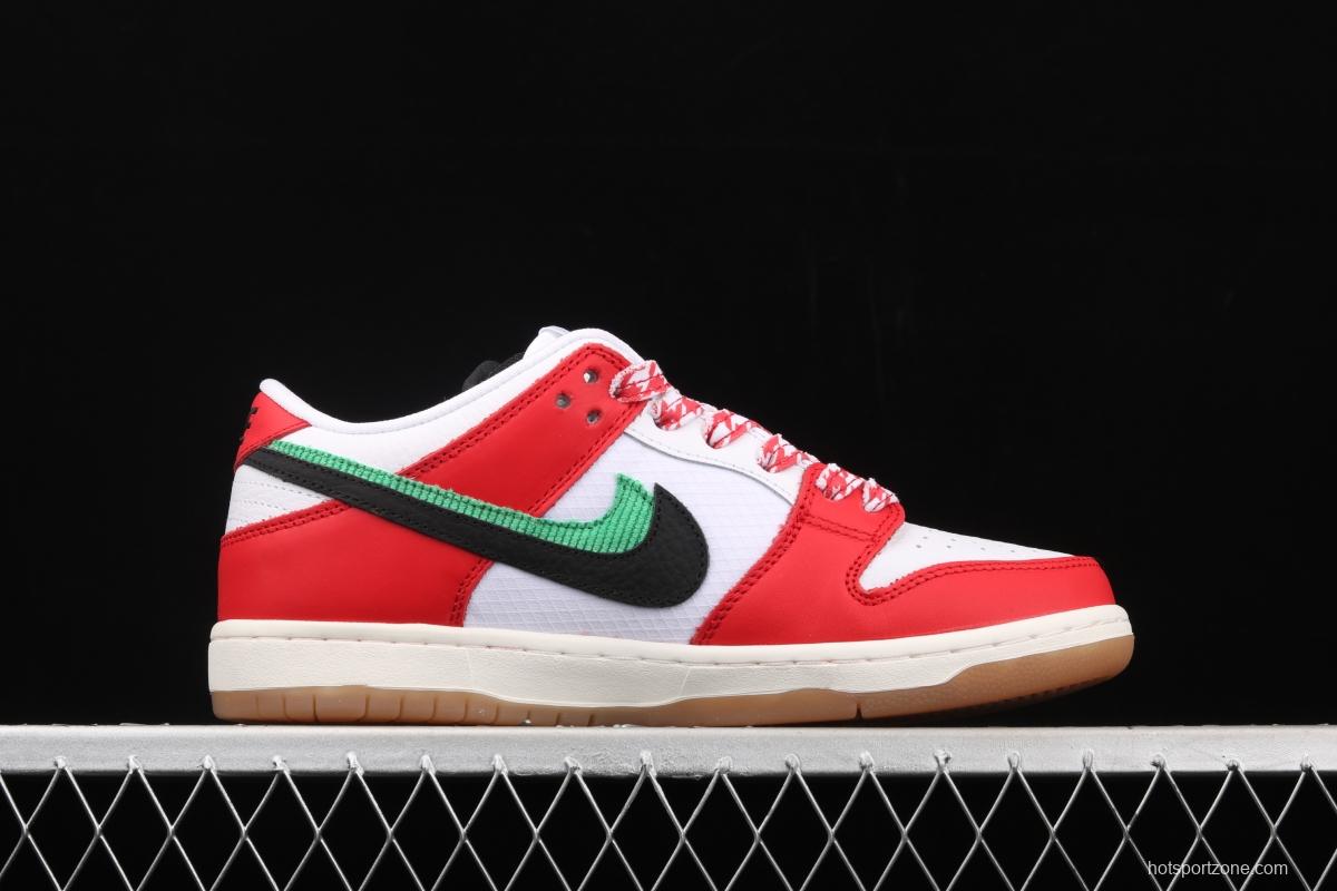 Frame Skate x NIKE SB DUNK Low Habibi white and red double hook dunk series retro low side leisure sports skateboard shoes CT2550-600