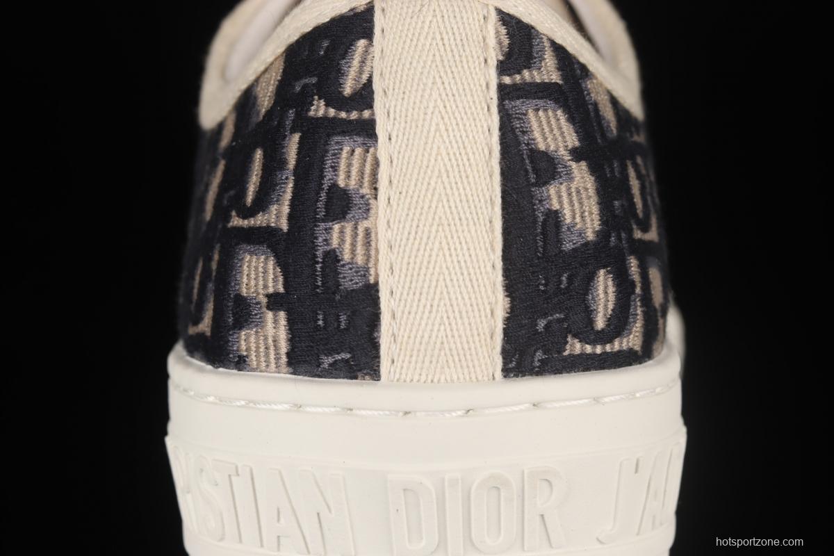 Dior Walk'n Dior 21s embroidery series 3D canvas low upper shoes KCF148VEAS64A