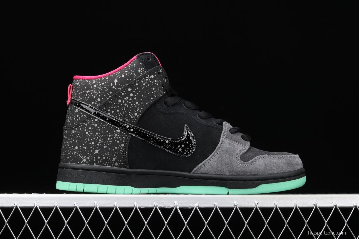 NIKE SB DUNK High Premium AE QS aurora borealis high-top skateboard shoes 313171-063