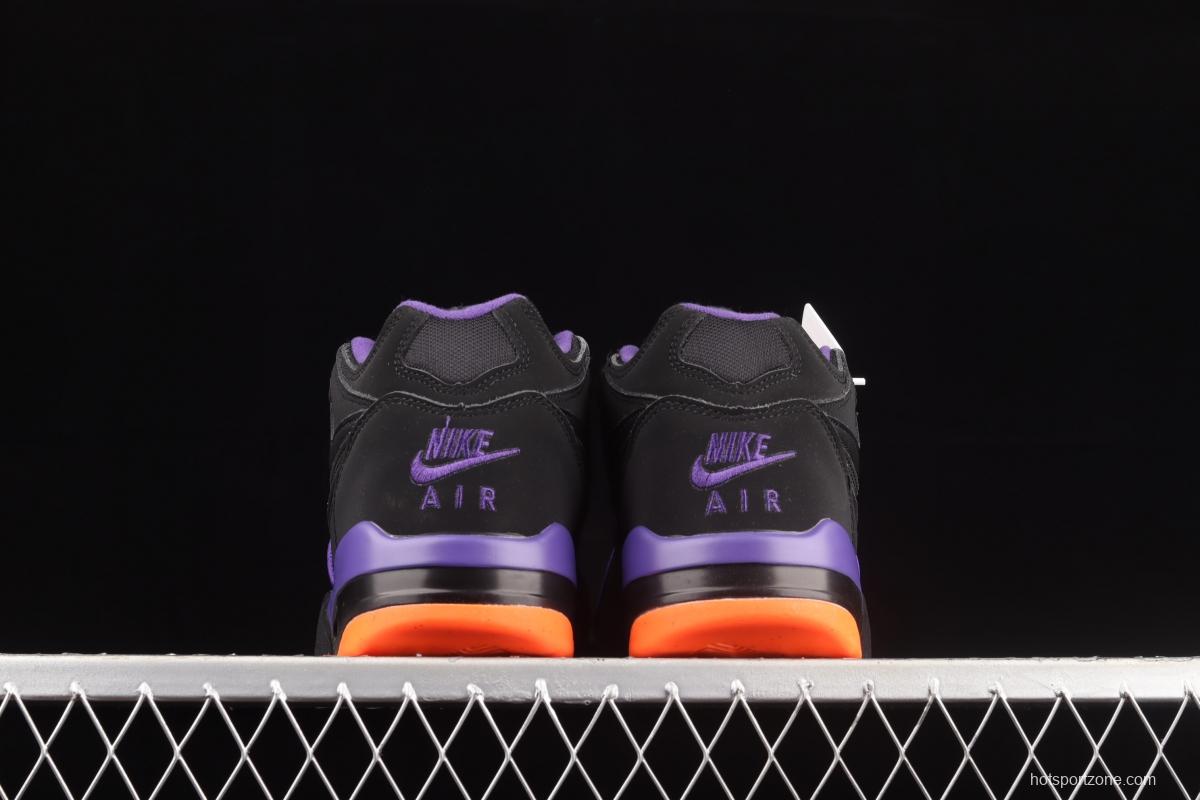 NIKE Air Flight 89 black and purple air cushion basketball shoes CU4838-001