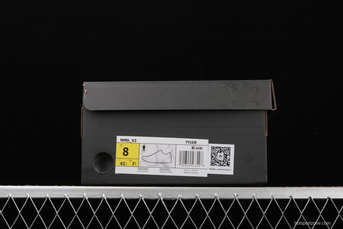 Adidas NMD R1 Boost V2 FY1439 second generation elastic knitted surface popcorn running shoes