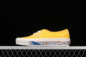 Vans Authentic 44 DX yellow canvas surfing printed Anaheim vintage board shoes VN0A54F241Q