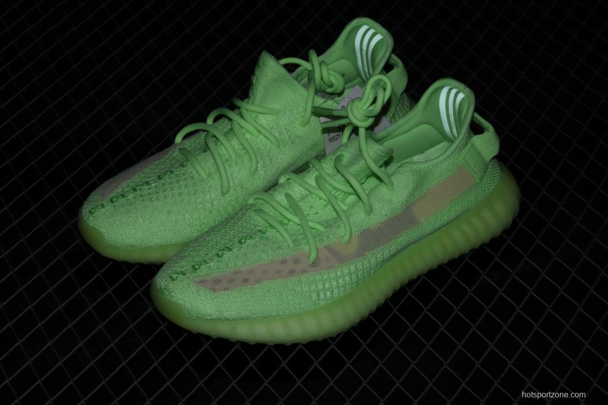 Adidas Yeezy 350 Boost V2 Gid EH5360 Darth Coconut 350 second generation luminous green color matching