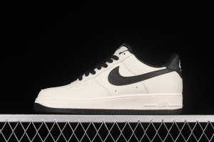 NIKE Air Force 1x 07 Low beige black color matching low-top casual board shoes MK9636-125