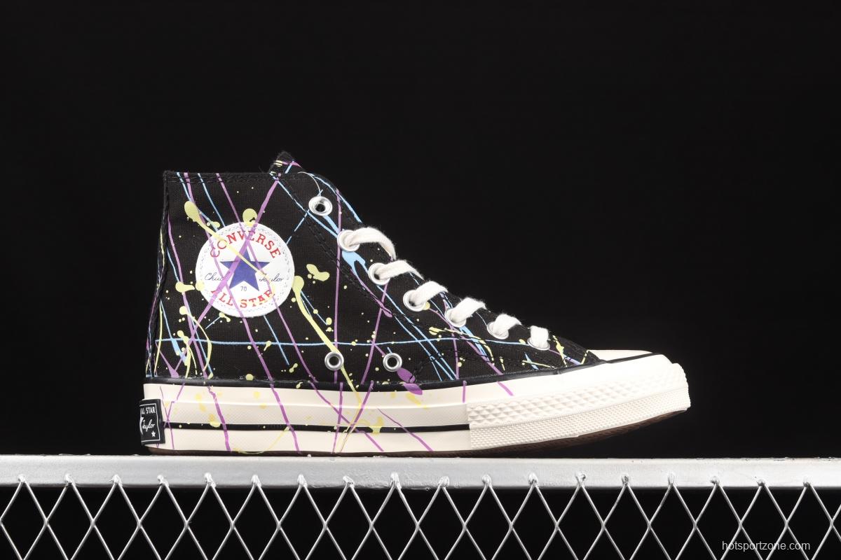 Converse Chuck 70s watercolor splash ink Chinese style high-top leisure board shoes 170801C