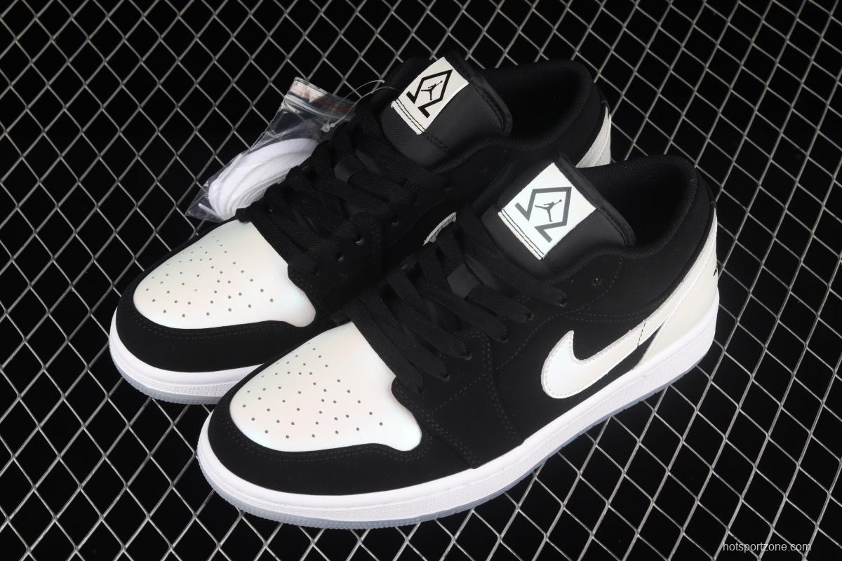 Air Jordan 1 black and white laser low side retro culture basketball shoes DH6931-001