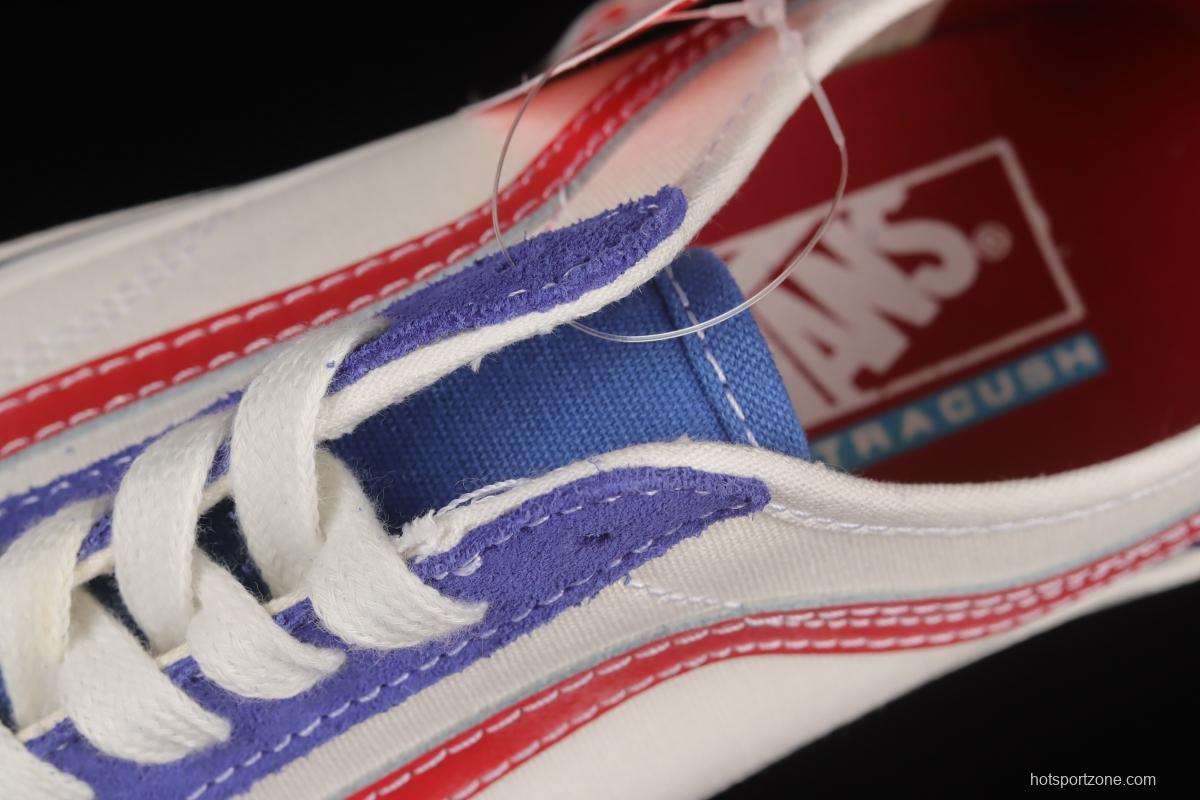 Vans Style 36 Decon Sf New White Blue Red Half Crescent Toe Low Top Sneakers VN0A5HYRB6R