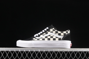 Vans Old Skool Anaheim Classic Black and White Chess Lattice 2.0 low-top casual board shoes VN0A4P3X639