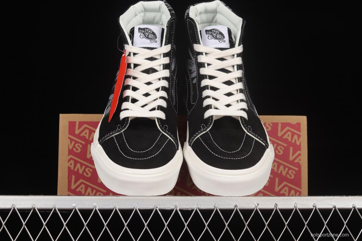 Vans Sk8-Hi Anaheim checkerboard maple leaf print high-top casual shoes VN000D5IB8C