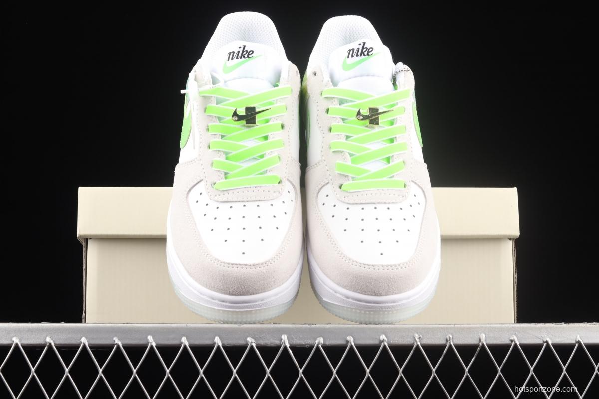 NIKE Air Force 1x 07 ESS video game 3D Apple green low-top casual board shoes DA8302-555