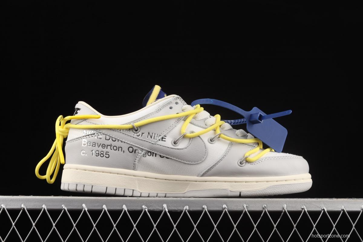 OFF-White x NIKE DUNK Low OW suede SB buckle rebound fashion casual board shoes DM1602-120