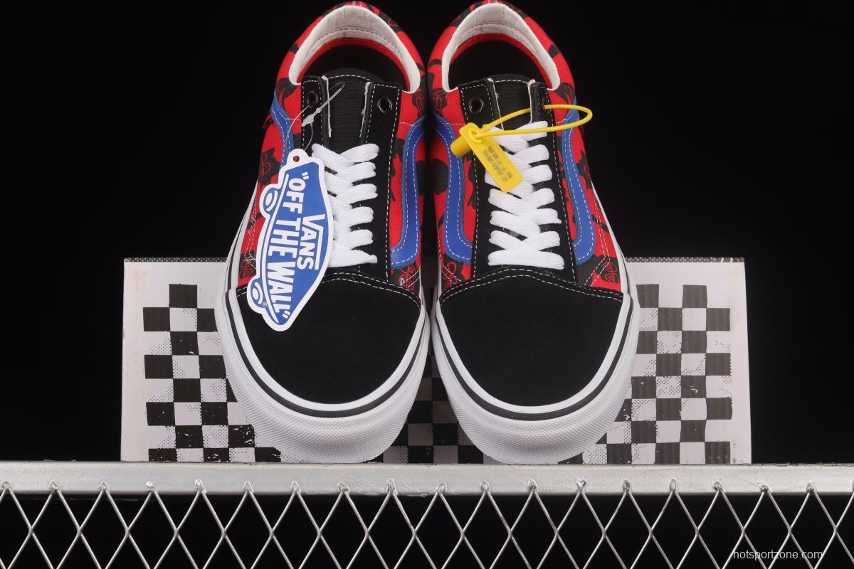 Vans Old Skool Pro Krooked Co-branded Graffiti Low-Top Casual Sneakers 0A5FCBAPC21