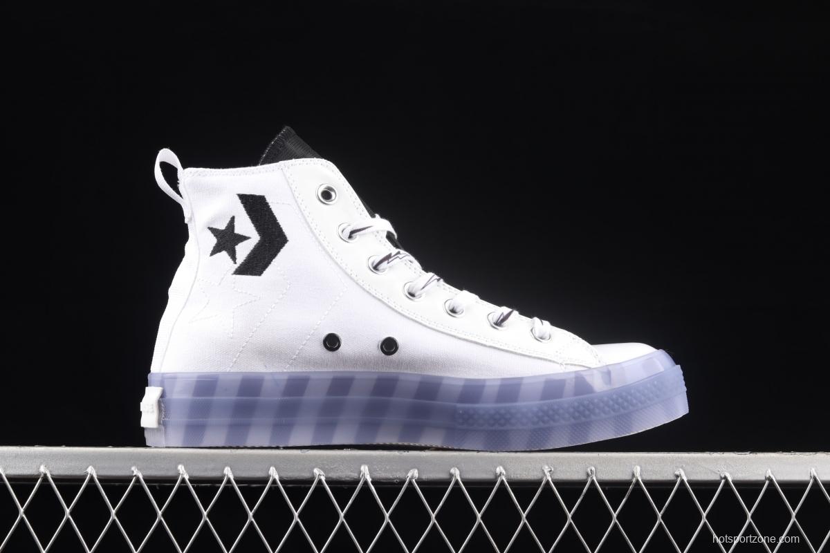 Converse All Star Converse Star Lightning Jelly clear sole blue evergreen high upper canvas shoes 169468C