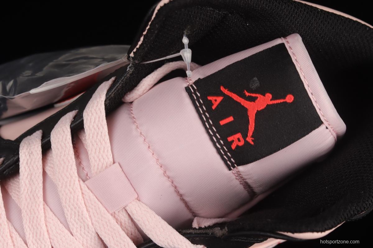 Air Jordan 1 Mid black powder mid-top retro basketball shoes 554725-604