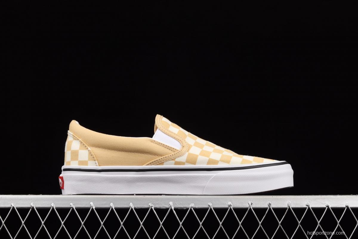 Vans OG Classic Slip-On Loafers Shoes checkerboard khaki classic lazy suit low-top canvas shoes VN0A33TB43A