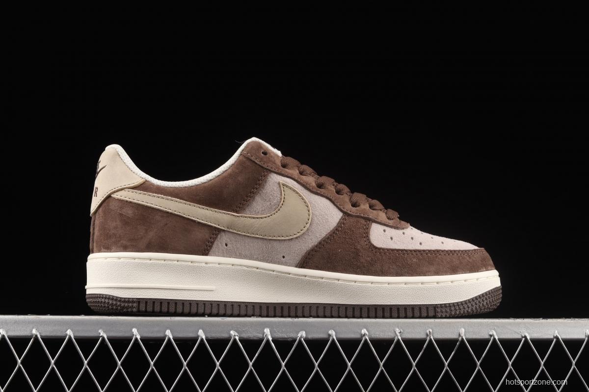 NIKE Air Force 1x07 Low mocha color matching low-top casual board shoes NT9988-218