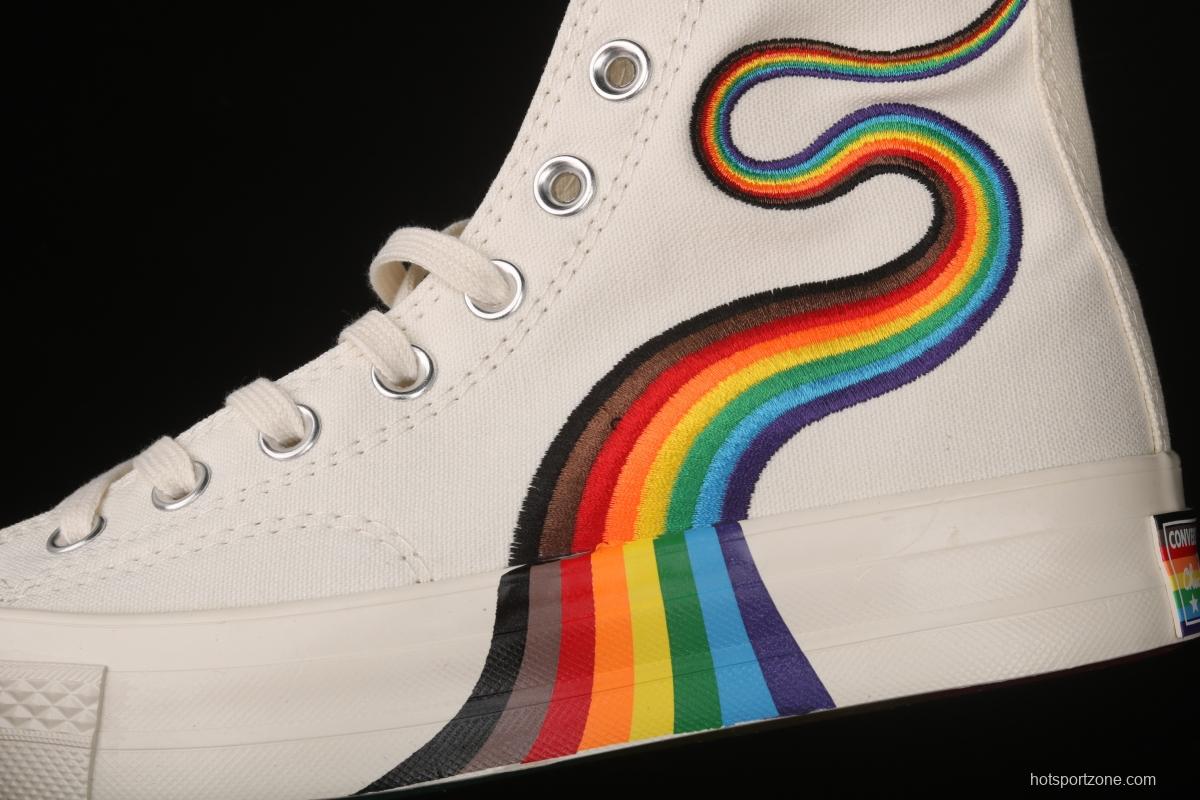 Converse Pride Chuck 70 rainbow color fashionable canvas shoes 170821C