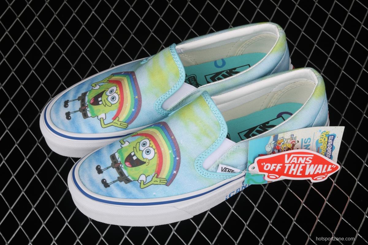 SpongeBob x Vans Classic Slip-On 2021 summer yen limited edition low-top casual board shoes VN0A5KS96SVR
