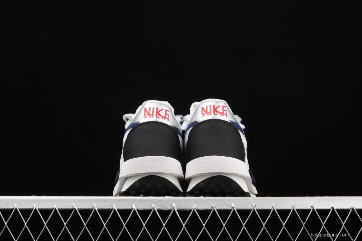 Fragment Design x Sacai x NIKE LVD Waffle Daybreak Fujiwara Hiroshi Fujiwara co-signed the catwalk style double hook Swoosh running shoes BV0073-008