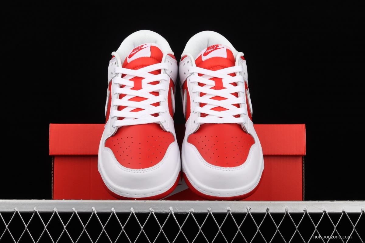 NIKE DUNK SB Low reverses white and red university red buckle rebound fashion leisure board shoes DD1391-600