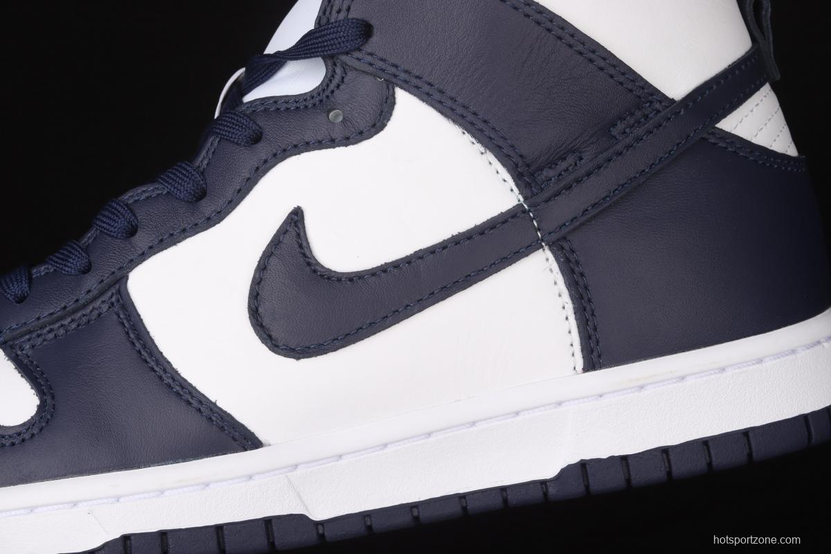 NIKE SB DUNK High dark blue and white SB rebound high upper shoes DD1399-104