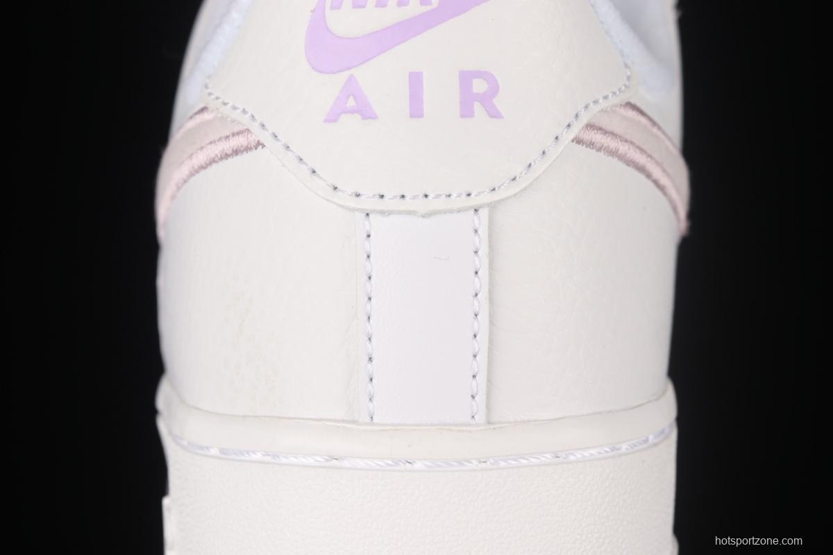 NIKE Air Force 1x 07 Low white light purple hook low top casual board shoes DN5056-100