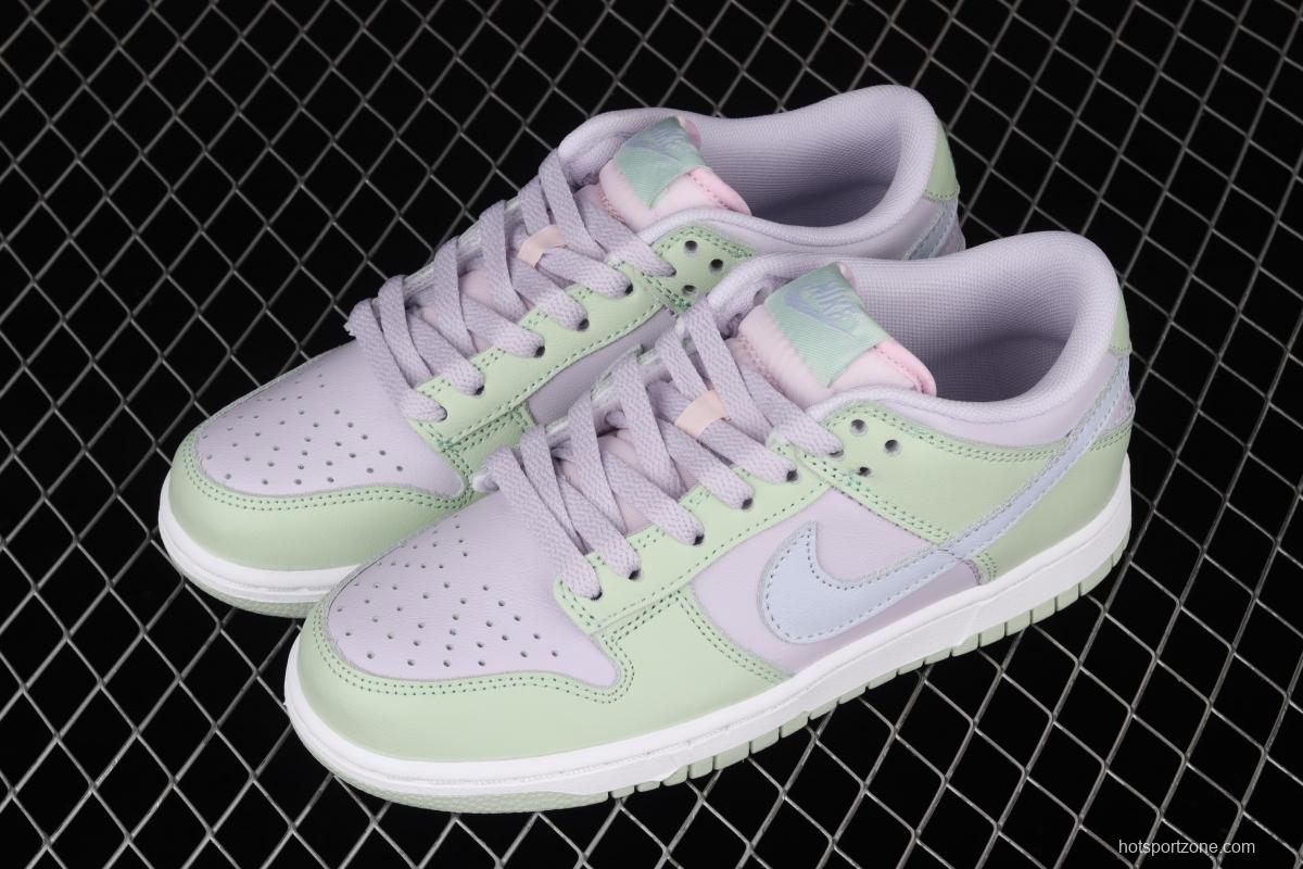 NIKE SB DUNK Low Prm white light purple color SB buckle rebound fashion leisure board shoes DD1503-600